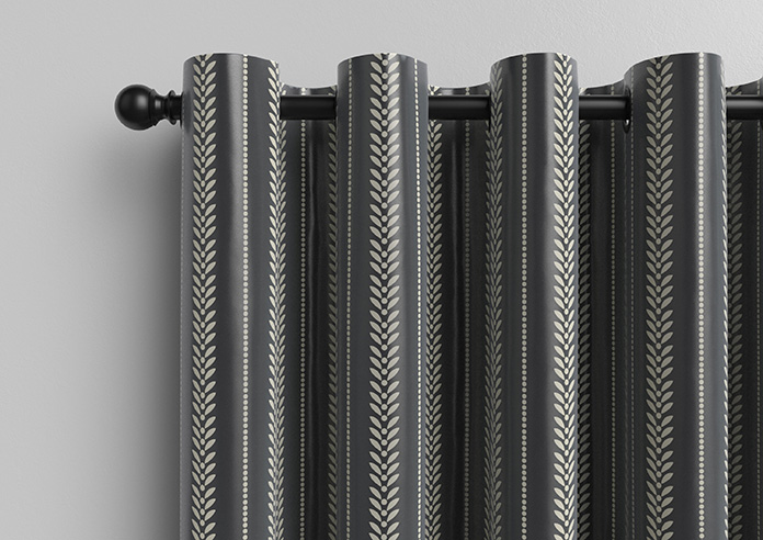 Laurel Stripe, Anthracite - Made to Measure Curtains - Image 12